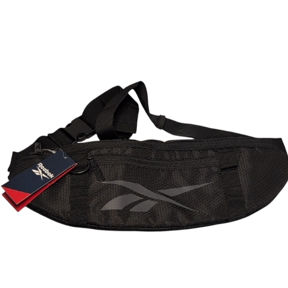 Reebok Black Belt Bag with Sporty Design